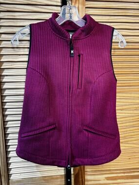 Asmar Equestrian Full Zip Fleece Jacket Magenta Purple Black Size XS Riding Top